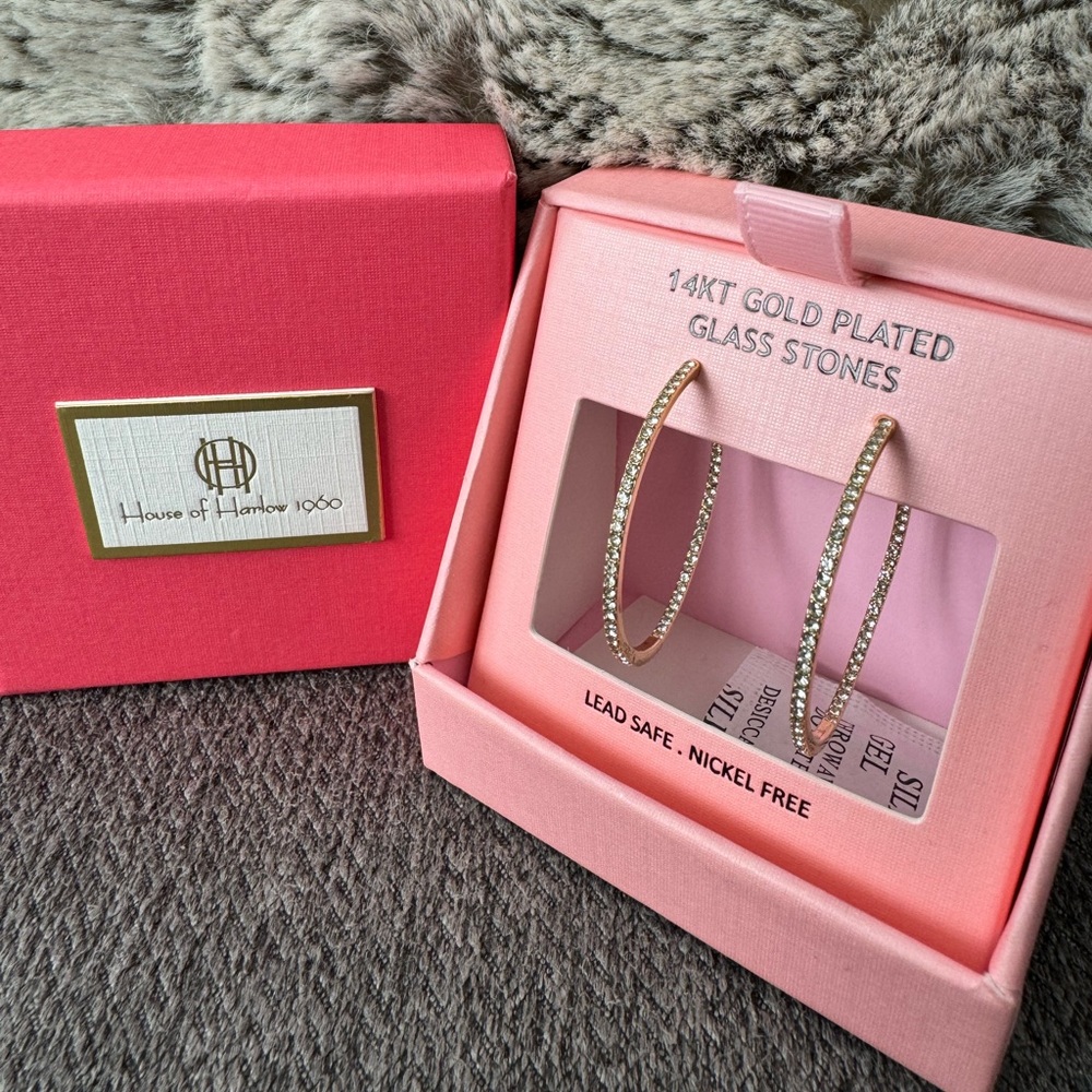 NEW House of Harlow 1960 Hoop Earrings